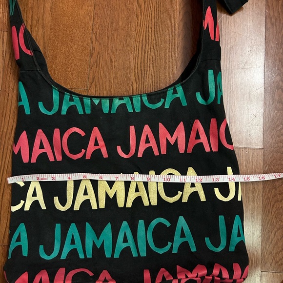 Jamaica black and multicoloured shoulder bag. Great for travel, beach, school - Picture 2 of 5